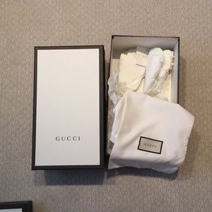 Empty Gucci Shoe box with dust bags